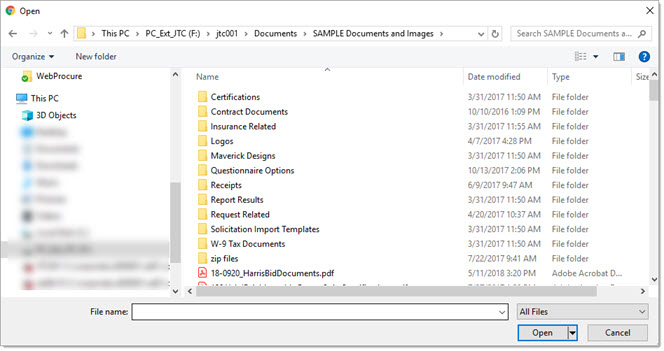 Browse to Organization Template
